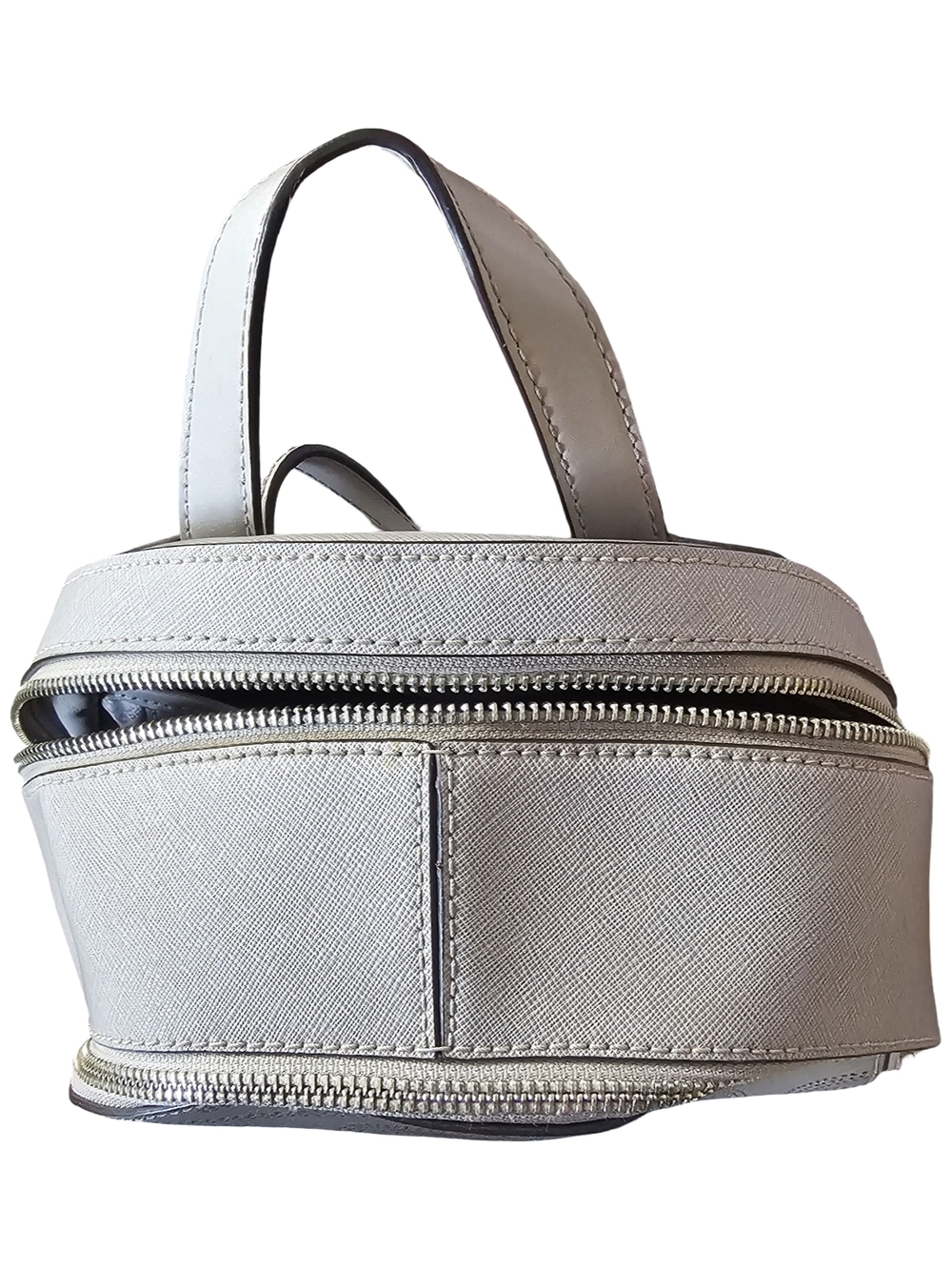 Michael Kors NWT Mini Backpack Gray Logo Perforated Leather MK Bag New With Tags - Picture 11 of 12
